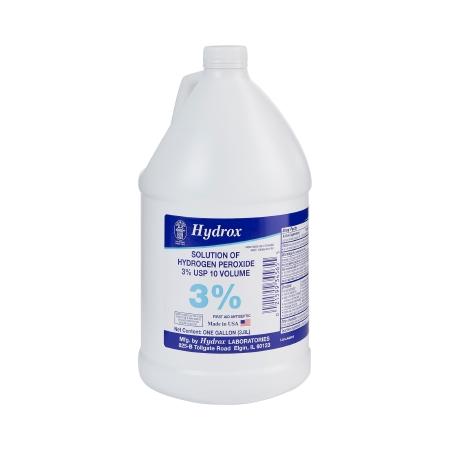 Hydrogen Peroxide 3% Antiseptic Hydrox® Topical Liquid 1 gal. Bottle (1/EA 4/CS) by Hydrox Laboratories  ID A0013